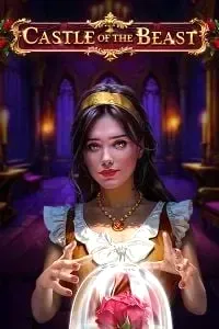 Castle of the Beast slot with magic rose and girl